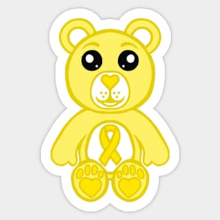 Yellow Warrior Bear Sticker